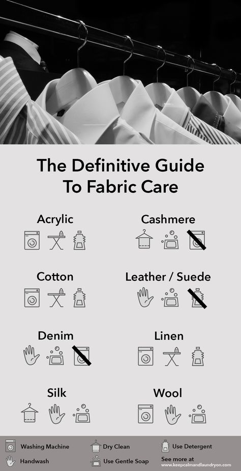 A handy guide to washing different kinds of fabric safely. For detailed info and more fabrics, check out the guide on keepcalmandlaundryon.com! How To Take Care Of Clothes, Cleaning Vocabulary, Fashion Business Plan, Fabric Guide, Fashion Dictionary, Fashion Design Patterns, Fashion Vocabulary, Fashion Drawing Dresses, Kinds Of Fabric