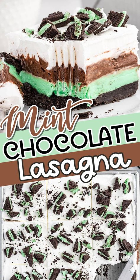 No Bake Oreo Mint Cheesecake, Mint Flavored Desserts, Shamrock Dessert Lasagna, Mint Oreo Birthday Cake, Mint Lasagna Dessert, Mint Pudding Dessert, Mint Chocolate Layered Dessert, Mint Trifle Desserts, Pudding Desserts No Bake