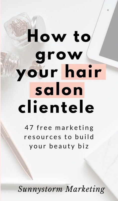 Hairstylist Marketing, Creative Marketing Ideas, Hairstylist Branding, Hair Salon Business, Beauty Entrepreneur, Marketing Planner, Spa Business, Salon Suites, Salon Business