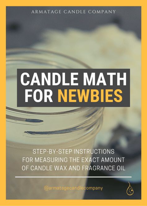 How To Measure Fragrance Oil For Candles, Candle Making Calculator, Candle Oils Fragrance, Candle Making Business At Home, Candle Making Fragrance Ratio, Basic Candle Making, Candle Curing, Candle Additives, How To Make Candles