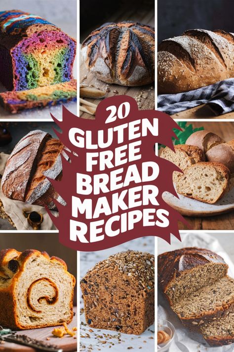 20 gluten-free bread recipes with varied textures and flavors. Loaf Ideas, Teff Bread, Gluten Free Bread Maker, Naturally Gluten Free Foods, Flaxseed Bread, Quinoa Bread, Seeded Bread Recipes, Honey Oat Bread, Buckwheat Bread