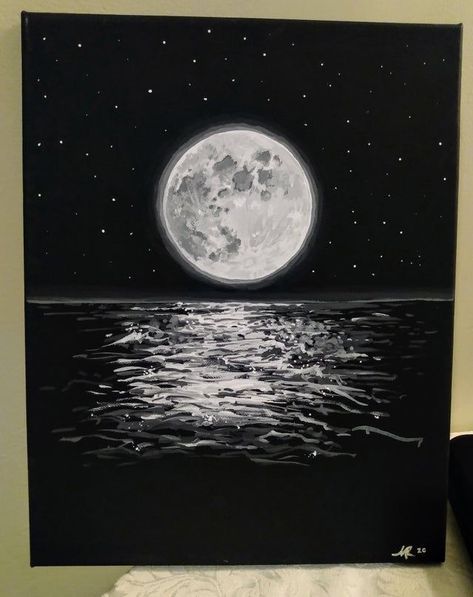 Painting On Black Canvas, Word Tattoo Ideas, On Black Canvas, Black Canvas Art, Black Canvas Paintings, Sky Art Painting, Black Paper Drawing, Simple Canvas Paintings, Cute Canvas Paintings