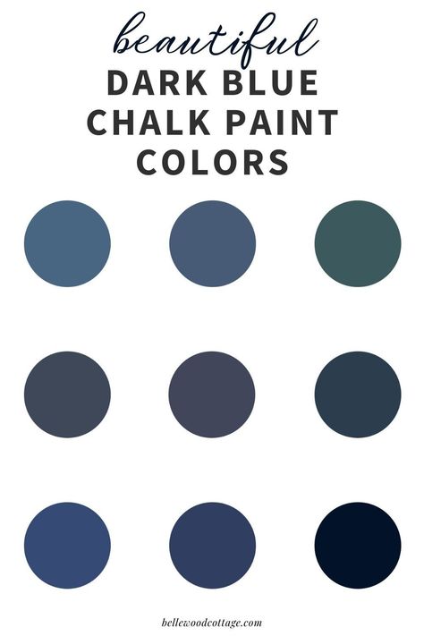 Blue Gray Chalk Paint Furniture, Dark Blue Chalk Paint Furniture, Blue Chalk Paint Colors, Chalk Paint Blue Furniture, Dark Blue Furniture Bedroom, Dark Blue Furniture Paint, Navy Chalk Paint Furniture, Dark Blue Painted Furniture, Darkest Blue Paint Color