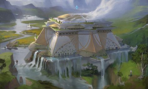 Age Of Wonders 4, Fantasy Cities, Surfing Tips, Arcology, Arte Peculiar, Star Wars Concept Art, Fantasy City, Fantasy Castle, Fantasy Setting