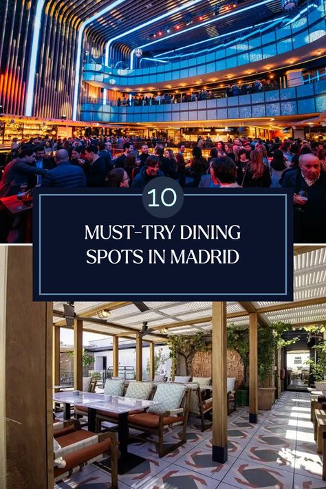 Experience the culinary marvels of Madrid with our definitive list of 10 must-try restaurants for 2024. From upscale Michelin-starred delights to lively dining outposts like Platea and Picos Pardos Sky Lounge, there's something for every palate and occasion. Explore high-quality dining establishment photos, detailed menus, and insider tips to guide your culinary journey throughout this historic city. Don't miss out on your chance to savor the rich flavors and vibrant dish presentations of Madrid's finest spots that will leave you inspired and full. Grab your friends and treat yourself to a memorable dining experience in Madrid! Best Restaurants In Madrid Spain, Restaurants Madrid, Restaurants In Madrid, Madrid Restaurants, Lunch Places, Sky Lounge, Top 10 Restaurants, Spanish Restaurant, Sky Bar