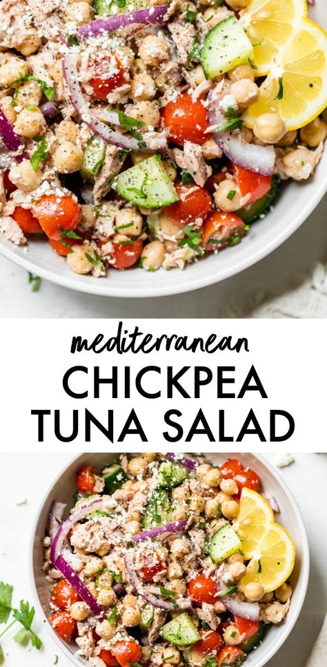 Tuna On Salad Recipe, Tuna With Chickpeas, Tuna Salad Bowl Recipe, Tuna In Salad Recipes, Chickpeas And Tuna, Healthy Salad With Tuna, Chickpea Salad With Tuna, Tuna Salad Salad Recipe, Been Salad Recipe