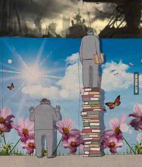 caption on Facebook was "this is why some people don't want knowledge" - Imgur Powerful Pictures, Satirical Illustrations, Meaningful Pictures, Social Art, Deep Art, Meaningful Art, People Living, Living Life, A Drawing