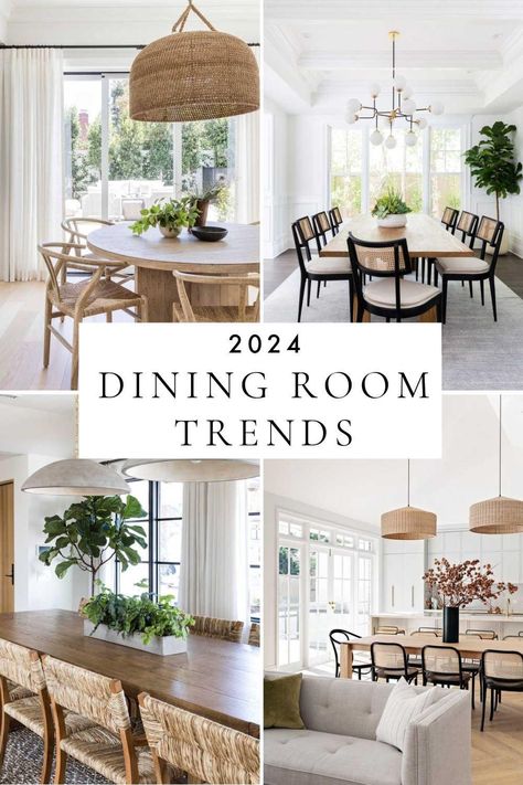 Modern Dining Room Ideas and Trends for 2024 – jane at home Mix And Match Dining Table And Chairs, Dining Room Lighting Over Table Transitional, Dining Room With Round Table Modern, Dining Tables And Chairs Ideas, Kitchen Dining Tables And Chairs, Dining Room Decor 2024 Trends, Beautiful Dining Room Ideas, Breakfast Nook Table Ideas, Large Artwork Dining Room