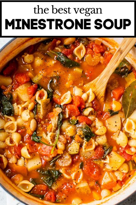 Best Leftovers, Vegan Minestrone, Vegan Minestrone Soup, Plant Based Soups, Eat Vegetables, Vegetarian Soup Recipes, Vegan Soup Recipes, Minestrone Soup, Vegan And Gluten Free