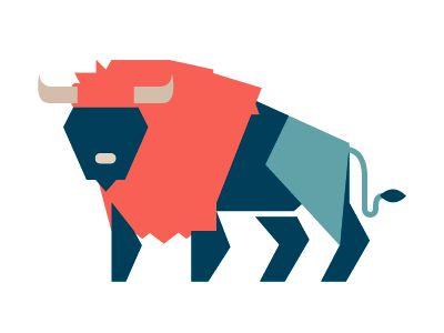 Love the simple geometric shapes and color used to convey so much. Buffalo Pattern, Buffalo City, Buffalo Art, Bison Art, Bull Logo, Big Animals, Brick Patterns, Animal Logo, Logo Icons