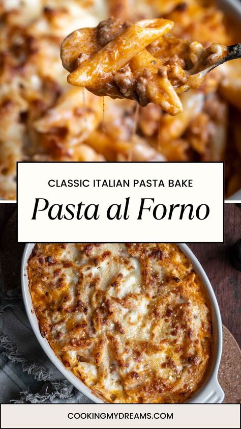 Pasta al Forno (Classic Pasta Bake) Different Pasta, Béchamel Sauce, Baked Pasta Dishes, Penne Pasta Recipes, Baked Penne, Simple Family Meals, Baked Pasta, Baked Pasta Recipes, Classic Italian Dishes