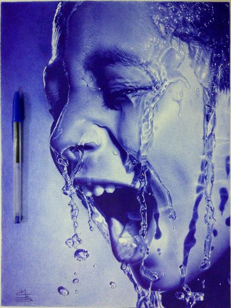 Gel Pen Drawings, Stylo Art, Biro Drawing, Drawing Dragon, Ballpoint Pen Art, Pen Art Work, Ballpoint Pen Drawing, Pen Art Drawings, Pen Sketch