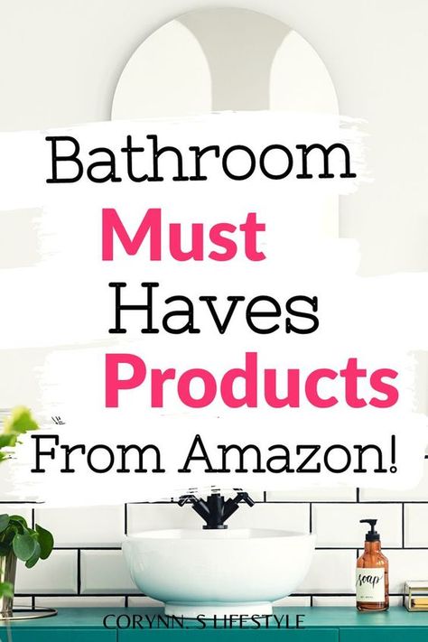 Bathroom Things You Need, Things To Buy For Bathroom, Bathroom Decor From Amazon, Condo Must Haves, Bathroom Accessories List, Bathroom Items List, Must Have Bathroom Essentials, First Apartment Essentials Amazon, Guest Bathroom Must Haves