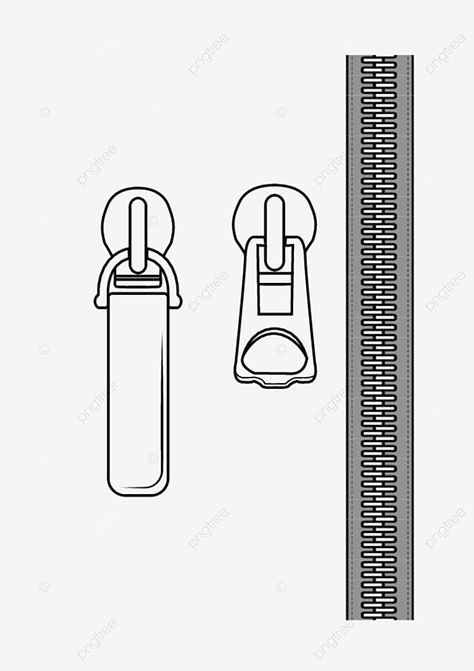 Invisible Zipper Flat Sketch, Zipper Flat Sketch, Zipper Technical Drawing, Zipper Illustration, Technical Fashion Drawing, Zipper Drawing, Technical Flats, Technical Sketch, Fashion Sketch Template