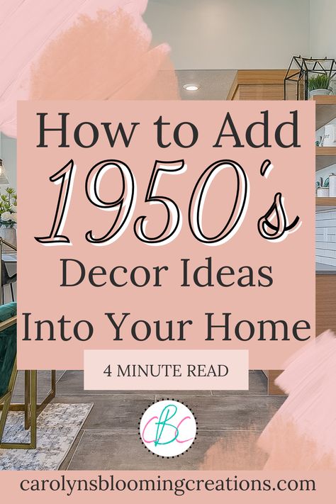 1950 Design Interiors, 1950 Bedroom Decor, 1950 Furniture Interior Design, Retro Modern Kitchen Decor, Vintage 50s Home Decor, 50s Modern Interior Design, Midcentury Decor 1950s, 1950 Style Home, 1950s Diy Decor