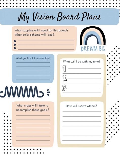 A Vision Board For Kids: How To Encourage Your Little One To Dream Big - Mama Manages Kids Vision Board Ideas, Vision Board Ideas For Kids, Vision Board For Teens, Vision Board Free Printables, Vision Board Kids, Vision Boards For Kids, Vision Board For Kids, Teen Vision Board, Printable Vision Board Template