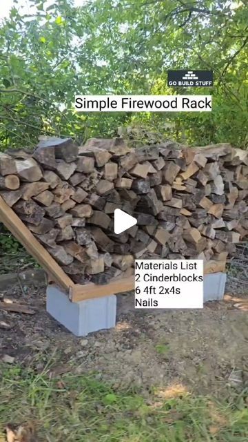 Pallet Wood Shed Diy Firewood Storage, Firewood Log Rack, Firewood Holder Outdoor Diy, Firewood Storage Under Deck, Cinder Block Firewood Holder, Cinder Block Wood Rack, Pallet Firewood Storage, Wood Storage Fireplace, Diy Firewood Holder