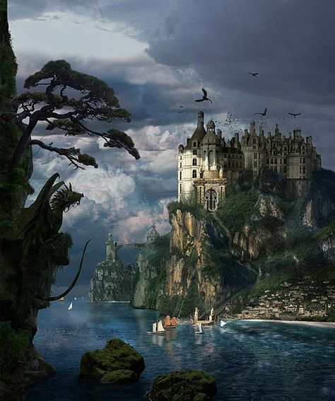 Cliff castle Castle Illustration, Castle Art, My Fantasy World, Fantasy City, Fantasy Castle, Fantasy Story, Fantasy Setting, Fantasy Places, Fantasy Novel