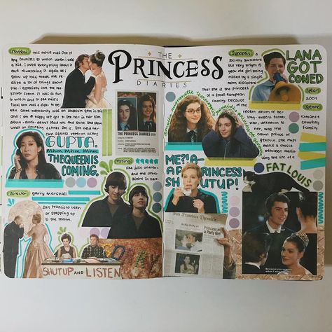 Favorite Movies Journal, Tv Journal, Movie Scrapbook, Movie Diary, The Princess Diaries 2001, Character Journal, The Princess Diaries, Movie Journal, Some Quotes