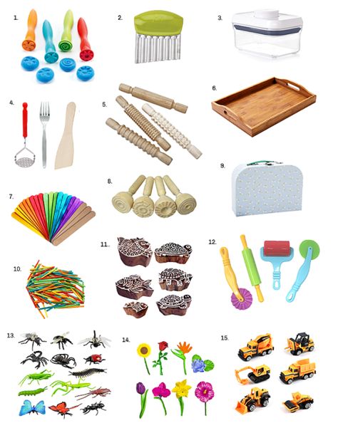 Our Favourite and Most Used Play Dough Tools and Materials for the Under Twos!! Diy Play Doh, Play Doh Tools, Kids Play Dough, Playdough Tools, Dog Tools, Cardboard Suitcase, Play Dough Sets, Diy Playdough, Dough Ideas