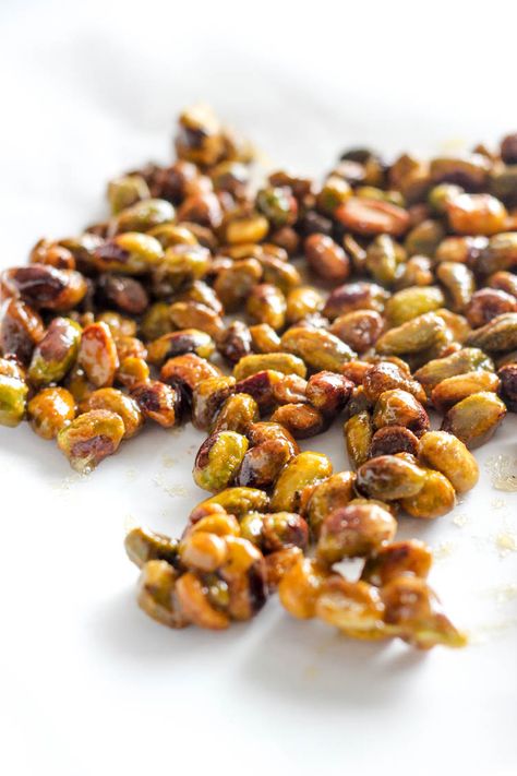 Roasted Pistachios Recipe, Candied Pistachios, Wright Family, Roasted Pistachios, Pistachio Recipes, Honey Chocolate, Honey Candy, Nut Recipes, Candied Nuts