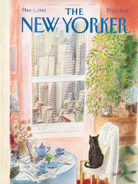 The New Yorker Magazine, Illustration Kunst, New Yorker Magazine, New Yorker Covers, A Black Cat, Picture Collage Wall, Art Et Illustration, March 1, Art Collage Wall