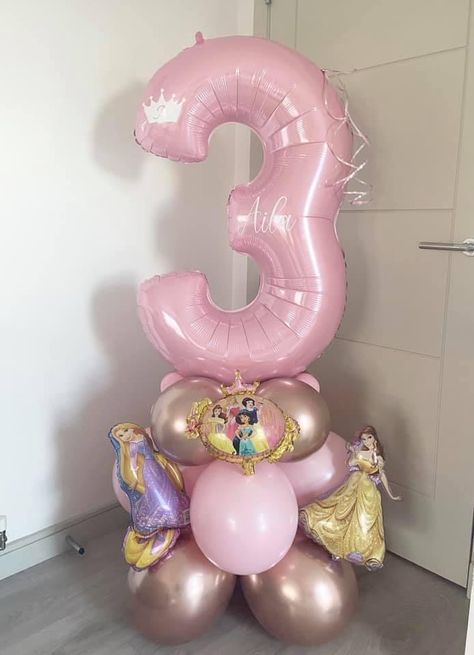 Princess Birthday Balloons, Disney Princess Balloons, Princess Balloon Bouquet, Princess Balloon Decorations, Disney Princess Theme Birthday Party, Princess Balloon, Belle Birthday Party, Princess Balloons, Disney Princess Theme