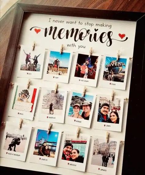 25+ Super Fun Anniversary Gifts for Him - HubPages Picture Frame Ideas For Girlfriend, Original Gifts For Boyfriend, Picture Collage Ideas For Boyfriend, Creative Valentines Gifts For Boyfriend, Vday Gifts For Him, Cute Anniversary Gifts, Diy Anniversary Gift, Diy Best Friend Gifts, Bff Gifts Diy