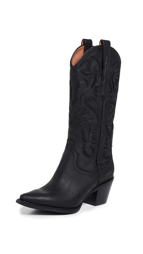 Western Boot Outfit, Western Boots Outfit, Foto Cowgirl, Tall Western Boot, Black Western Boots, Black Cowgirl Boots, Botas Western, Black Cowgirl, Black Cowboy Boots