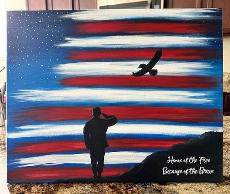 Veteran Painting Ideas, American Flag Painting Ideas, Fourth Of July Painting Ideas, Memorial Day Paintings, Splatter Painting Ideas, Patriotic Painting Ideas, American Flag Painting On Canvas, Flag Painting Ideas, Patriotic Drawings