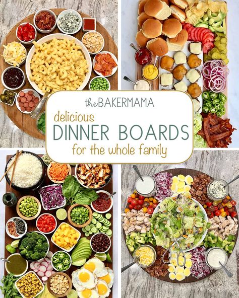 Supper Charcuterie Board, Family Dinner Platter Ideas, Dinner Party Platter Ideas, Family Grazing Board, Easy Dinner Charcuterie Board, Meal Platter Ideas, Food Board For Parties, Platter Dinner Ideas, Family Night Charcuterie Board