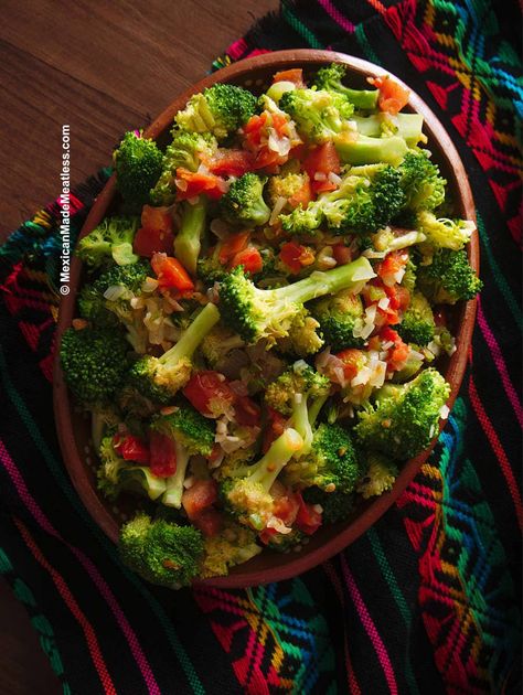 Mexican Broccoli And Cauliflower, Mexican Vegetable Recipes, Mexican Broccoli Side, Mexican Vegetable Side Dishes, Mexican Veggie Side Dish, Mexican Broccoli Recipe, Mexican Vegetable Sides, Mexican Broccoli, Mexican Veggies