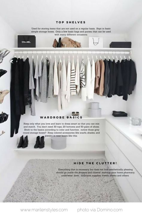 Minimalist Boutique, Lots Of Clothes, Boutique Website, Closet Organization Ideas, Dressing Room Decor, Walk In Closet Design, Minimalist Closet, Wardrobe Organisation, Open Closet