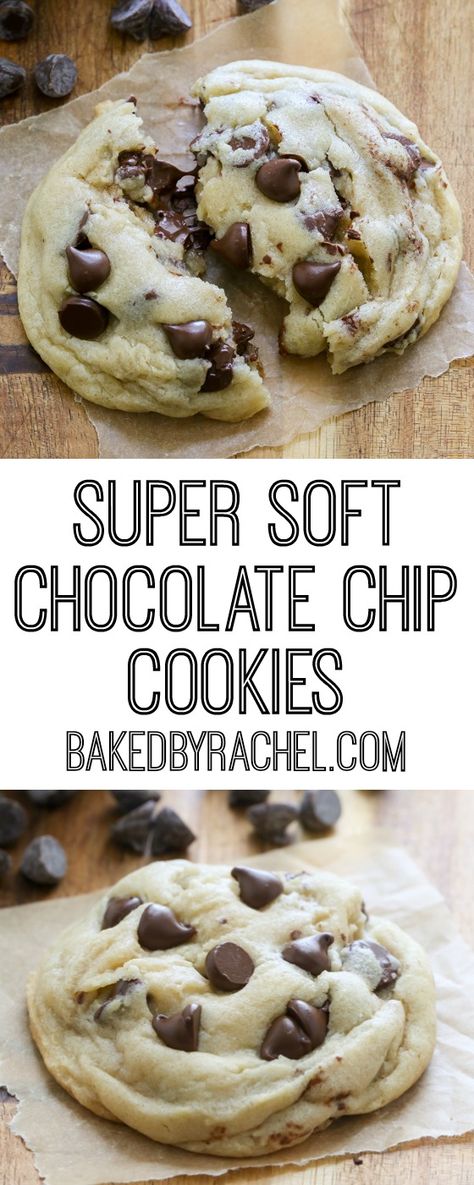 Extra Soft Chocolate Chip Cookies, Half Baked Cookie Recipe, Super Chewy Cookies, Cookies That Stay Soft, Big Soft Chocolate Chip Cookies, Half Baked Cookies, Soft Batch Cookies, Resepi Biskut, Cookies With Chocolate