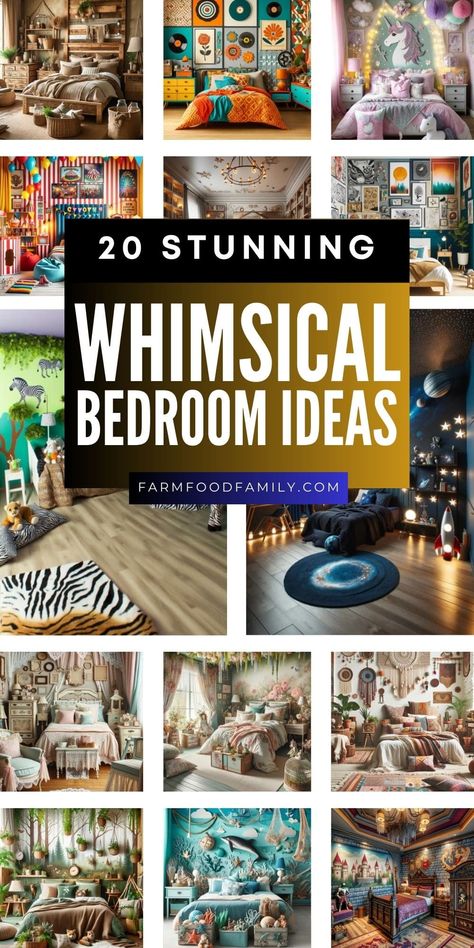 20 Magical Whimsical Bedroom Ideas to Transform Your Space 46 Mystic Bedroom Ideas, Unusual Bedroom Ideas, Weird Bedrooms, Alice In Wonderland Bedroom Ideas, Cottage Core Aesthetic Bedroom, Whimsical Bedroom Adult, Whimsical Bedroom Decor, Whimsical Bedroom Ideas, Fantasy Bedroom Ideas