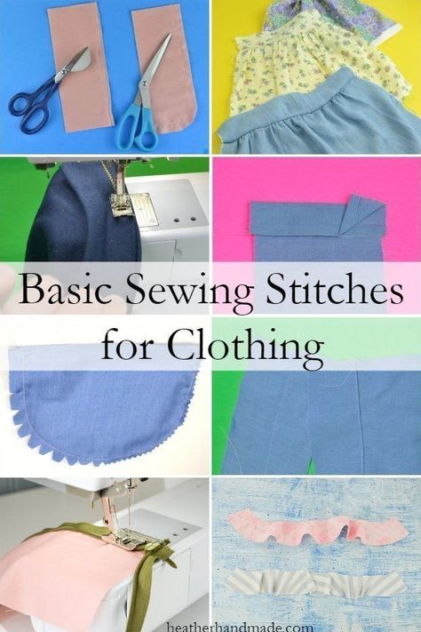 Basic Sewing Stitches for Clothing #stitching #tips #sewing #hacks #stitchingtipssewinghacks These basic sewing stitches will help you learn how to sew clothes! It's important to make your clothing strong on the inside to make them last long. Basic Sewing Stitches, How To Sew Clothes, To Sew Clothes, Invisible Stitch, Basic Sewing, Sewing Machine Feet, Sewing 101, Beginner Sewing Projects Easy, Sewing Stitches