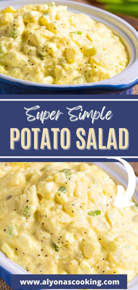 Easiest Potato Salad, Potato Salad Sauce, Quick Easy Potato Salad, Canned Potato Salad Recipe, Whipped Potato Salad, Potatoe Salad For A Crowd, Cooked Potato Salad Dressing Recipe, Potato Salad For Large Crowd, Cooked Dressing For Potato Salad