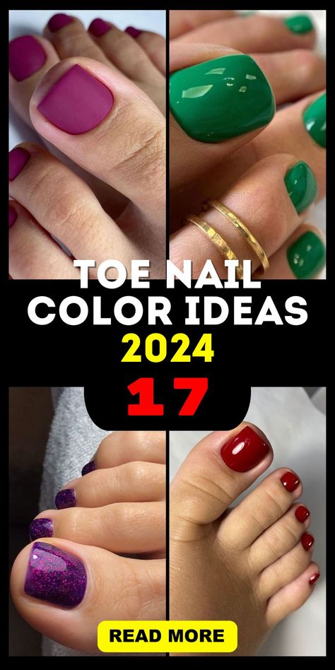 A Spectrum of Style: Toe Nail Color 17 Ideas for 2024 Spring Color Pedicure Toenails, Toenail Polish Colors For Pale Skin, Hot Toenail Colors, Pedi Nails Designs, May Toe Nail Colors, Pedicure Gel Colors, Toenail Spring Colors, Tie Nail Colors, May Pedicure Colors