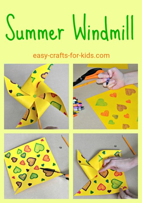 Kids will have fun all summer long with these cute paper mills. Lots more great crafts to do in the summer weather! #summercrafts #summeractivities #summer #kids #papermills #crafts #kidsactivities Arts And Crafts For Pre K, Crafts To Do With Kindergarteners, School Age Summer Crafts, Crafts For Kindergarteners Summer, Summer Crafts And Activities For Kids, Summer Kid Crafts Easy, Fun Summer Projects For Kids, May Craft Ideas For Kids, May Kids Crafts