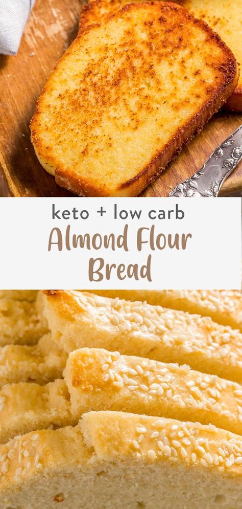 Almond flour bread is a great option for someone on a keto, low carb or paleo diet. With high protein, low carbs and without gluten this bread recipe is perfect for a substitute for toasty sandwiches or pairing with soups or salads. Almond Flour Bread Recipes, Almond Flour Bread, Almond Bread, Flour Bread, Breakfast Low Carb, Overnight Oat, Almond Flour Recipes, Diet Vegetarian, Flour Recipes