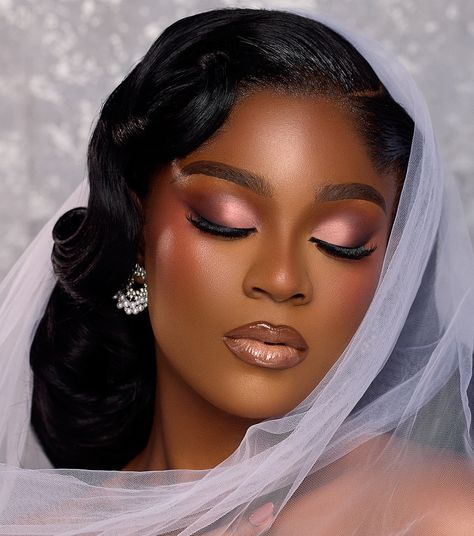 Full sultry bridal look captured in its true essence ✨✨ Hair @prikelshairltd 📸 @blakeyephotography Earring @sparkling___stones Belle @aa.ra.ni_ #bride #bridal #2024bride #ghana #ghanawedding #makeupartist #makeup #makeuptutorial #hairgoals #hairstyles Natural Bridal Makeup Black Women, Wedding Makeup For Black Skin, Wedding Makeup For Dark Skin, Bride Glam Makeup, Wedding Makeup Dark Skin, Black Bride Makeup Wedding, Wedding Makeup African, Dark Skin Bridal Makeup, Bridal Makeup For Dark Skin