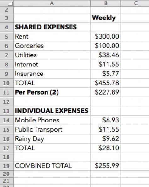 As you can see here the total living expenses per week would be about $260 First Apartment Checklist, Apartment Hunting, Apartment Checklist, Excel Budget, Apartment Goals, Decor Studio, 1st Apartment, Apartment Essentials, Making A Budget