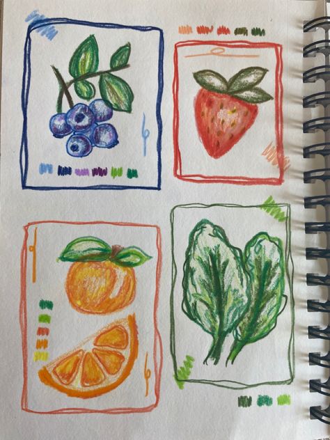 Crayon Sketches Ideas, Drawing Ideas Creative Sketchbooks Colorful, Colored Pencil Art Inspiration, Aesthetic Colorful Drawings, Color Pencil Doodle Art, Simple Coloured Drawings, Colored Pencil Sketchbook Ideas, Aesthetic Crayon Drawings, Quick Sketchbook Ideas