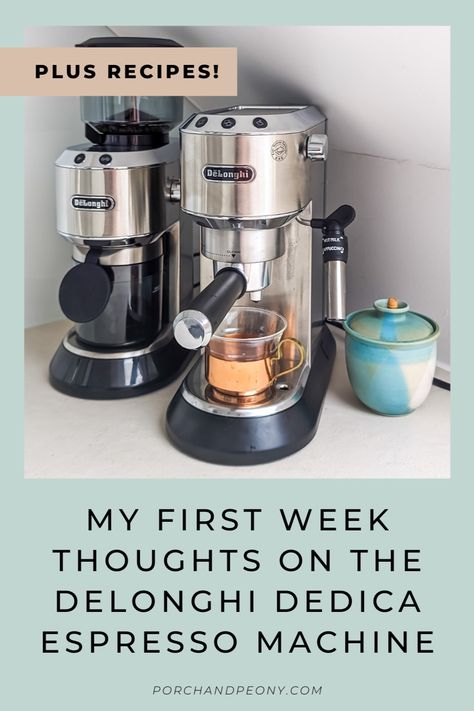 From coffee styles (espresso, French press, pour over etc.), my first week thoughts on my DeLonghi Dedica espresso machine, and fun recipes, here are 8 great ways to use an espresso machine for more than just espresso! | Espresso Machine | Espresso Recipes | DeLonghi Espresso Machine | DeLonghi | DeLonghi Coffee Machine| DeLonghi Espresso Machine Recipes | DeLonghi Coffee | DeLonghi Dedica | Espresso Desserts | Espresso Drinks | Espresso Breakfasts Using An Espresso Machine, Delonghi Espresso Machine, Espresso Brownies, Espresso Recipes, Home Coffee Stations, Coffee Fashion, French Press Coffee, Frothing Milk, Enjoy Coffee