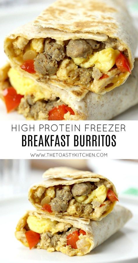 Breakfast Wraps Freezer, Burritos Freezer, Freezer Burritos, Healthy Breakfast Burrito, Freezer Breakfast Burritos, Breakfast Burritos Frozen, Healthy High Protein Breakfast, Breakfast Burritos Recipe, Low Calorie Breakfast