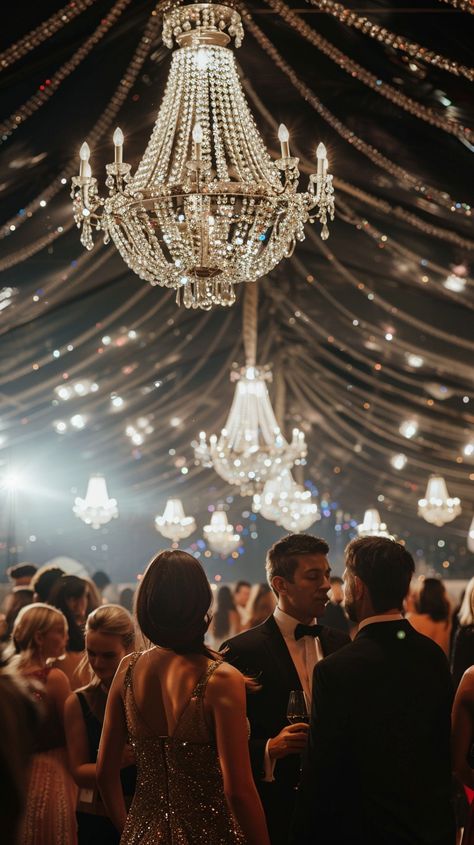 Elegant Evening Gala: A sophisticated crowd mingles under glittering chandeliers at a posh evening gala filled with elegance. #elegant #evening #gala #chandeliers #sophisticated #aiart #aiphoto #stockcake ⬇️ Download and 📝 Prompt 👉 https://ayr.app/l/DSnr Gala Theme Wedding, Fancy Events Aesthetic, Gala Night Aesthetic, Gala Ball Aesthetic, Royal Gala Aesthetic, Chandelier Party, Fancy Ball Aesthetic, Soiree Chic, Met Gala Aesthetic Party