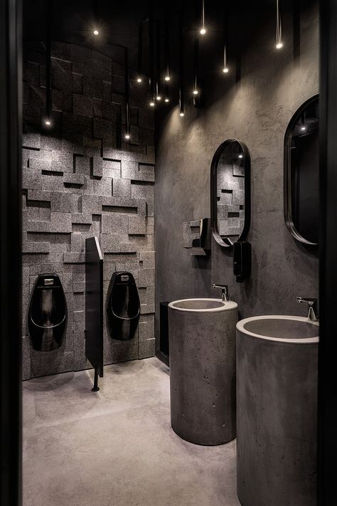 Wash Basin Design, Bathroom Inspo Interior Design, Modern Pedestal Sink, Ukraine 2022, Industrial Toilets, Toilet Restaurant, 2022 Picture, Restaurant Bathroom, Wc Design