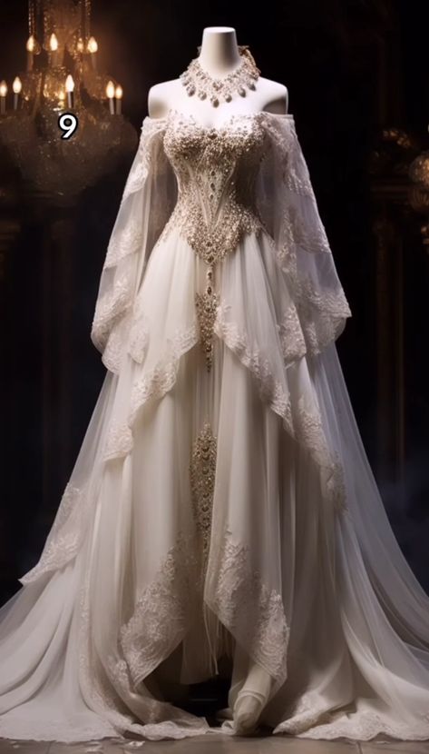 Princess Zelda Wedding Dress, Elf Bride Wedding Dresses, Knight Wedding Dress, Fairytale White Dress, Traditional Scandinavian Wedding Dress, Maiden Wedding Dress, Outfits To Try On Wedding Dresses, Snow Queen Wedding Dress, Asgardian Wedding Dress