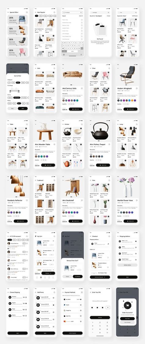 #Furniture_App_Design #Ecommerce_Ui_Design #Desain_Ux #E_Commerce_App Ecommerce Ui Design, Catalog Design Layout, E Commerce App, App Home Screen, E-commerce App, Android App Design, Ios App Design, Ecommerce App, Ui Ux App