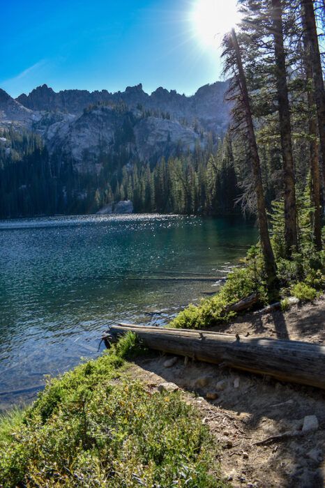 Lake In The Mountains, Lake View Aesthetic, Lake In Mountains, Mountain Lake Aesthetic, Summer In Mountains, Lake Aesthetics, Lake With Mountains, Living In The Mountains, Idaho Mountains